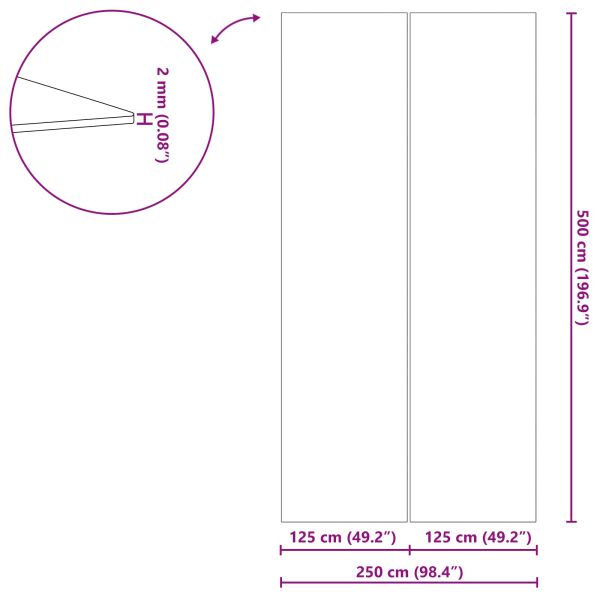Покривало за дъното на басейна Черно 500 x 250 x 0,1 см