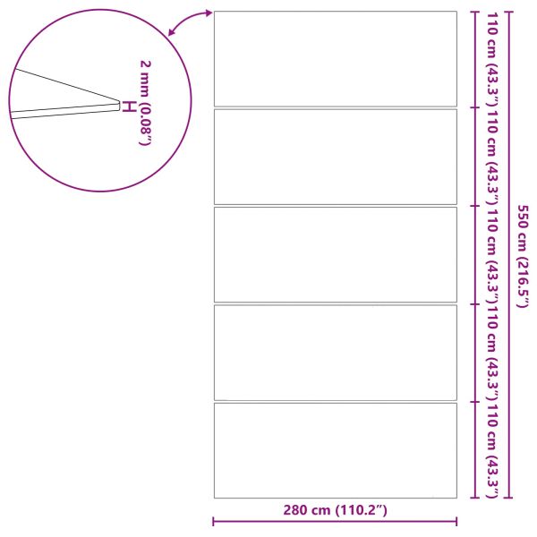 Покривало за дъното на басейна Черно 550 x 280 x 0,1 см