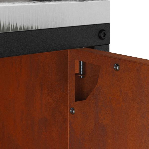 Съхранение в кухнята с рафт Ръждясало 60 x 50 x 92 см Стомана