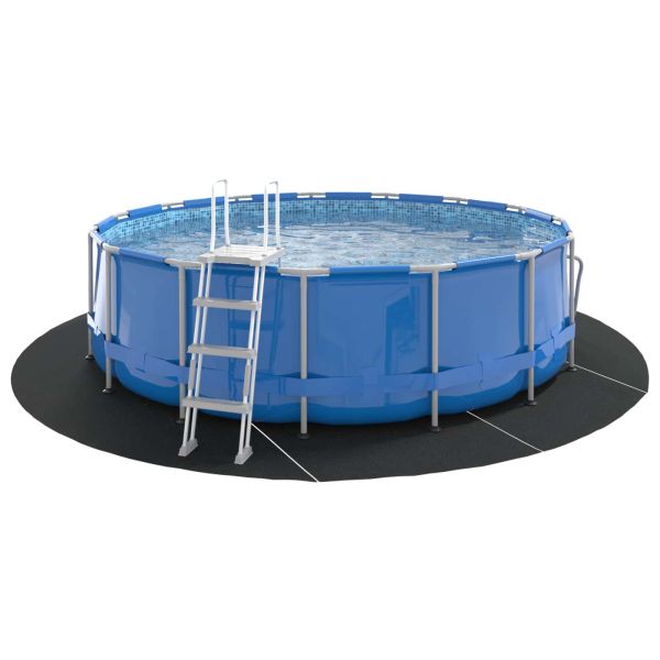 Покривало за дъното на басейна Черно Ø 458 cm Нетъкан текстил