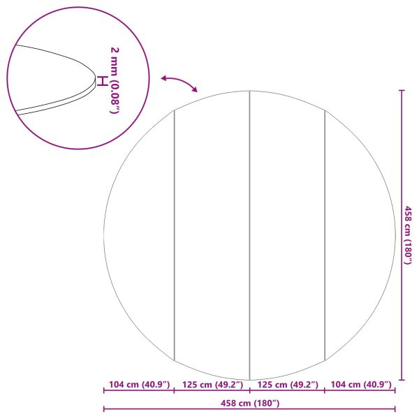 Покривало за дъното на басейна Черно Ø 458 cm Нетъкан текстил