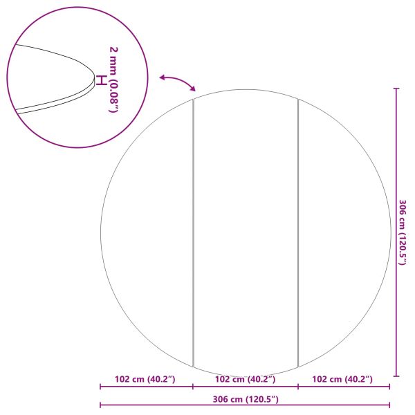 Покривало за дъното на басейна Черно Ø 306 cm Нетъкан текстил