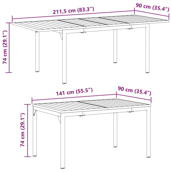 Комплект за хранене в градината 9 pcs Антрацит Стомана