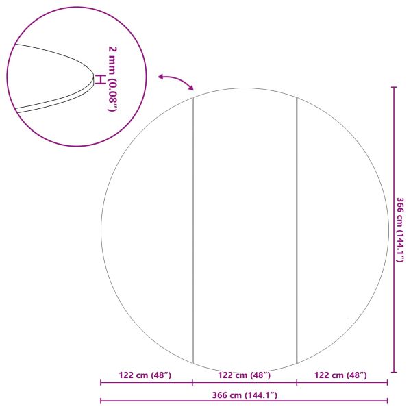 Покривало за дъното на басейна Черно Ø 366 cm Нетъкан текстил