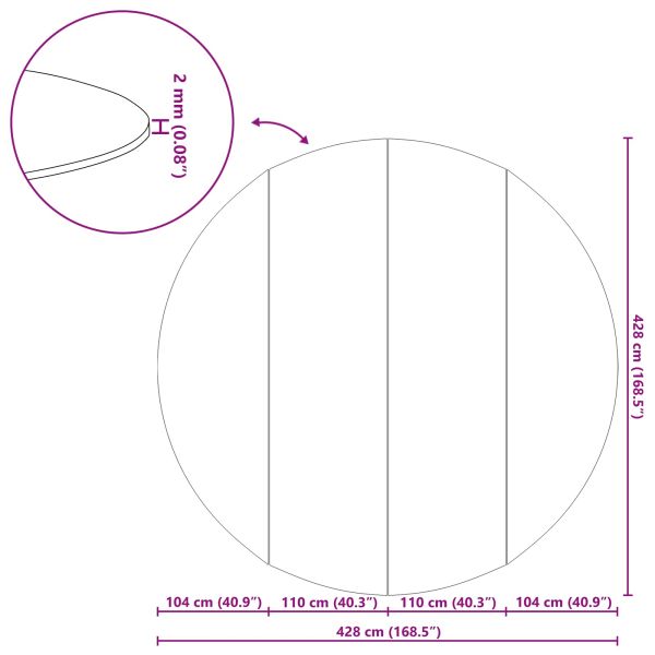 Покривало за дъното на басейна Черно Ø 428 cm Нетъкан текстил