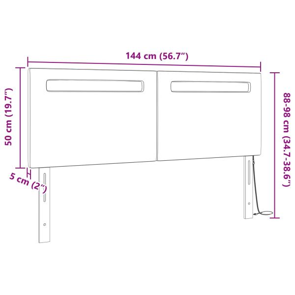 LED глава Черно 144 см Изкуствена