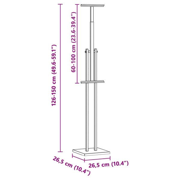 Стендове за търговски прояви 2 pcs Черен 26,5 x 26,5 x 150 см
