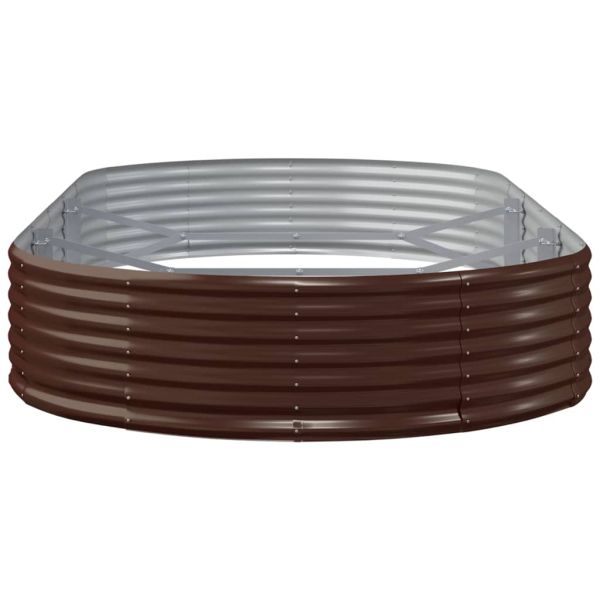 Градинска повдигната леха поцинкована стомана кафяво