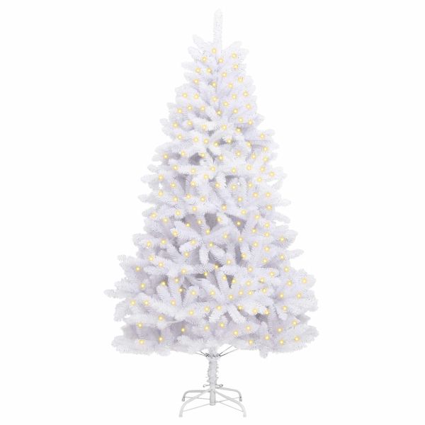 С изкуствено коледно дърво Бяло 270 cm PVC и метал