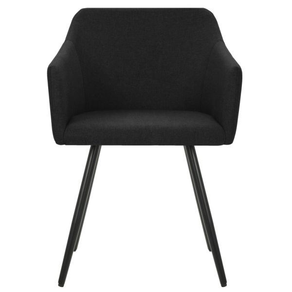 323099 Dining Chairs 2 pcs Black Fabric
