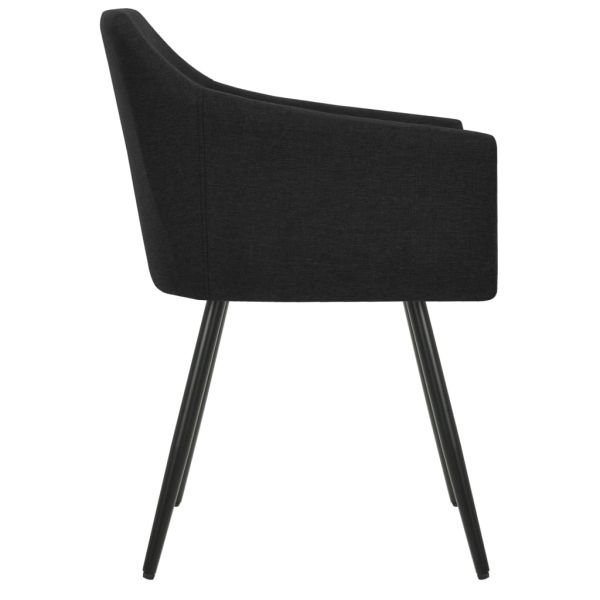 323099 Dining Chairs 2 pcs Black Fabric