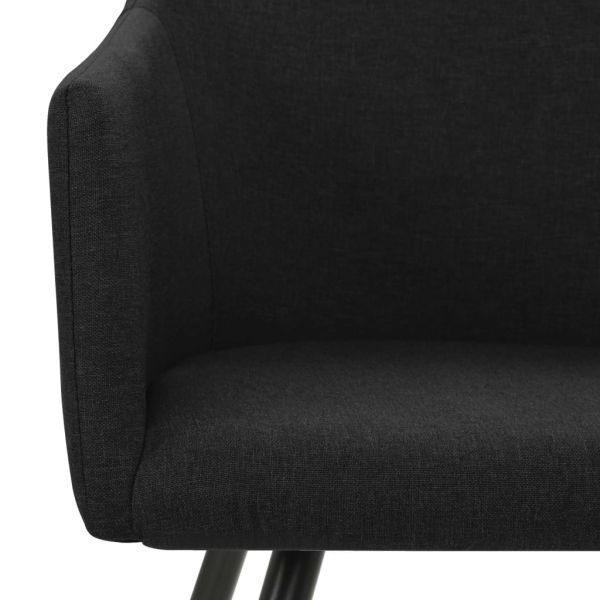323099 Dining Chairs 2 pcs Black Fabric