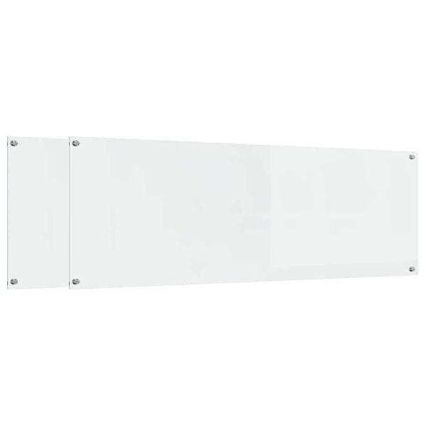 Кухненски гръб 2 pcs Прозрачен 120 x 40 cm закалено стъкло