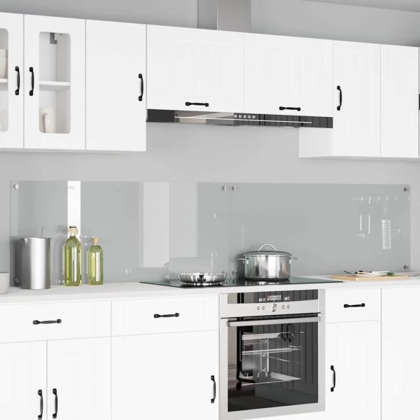 Кухненски гръб 2 pcs Прозрачен 120 x 50 cm закалено стъкло