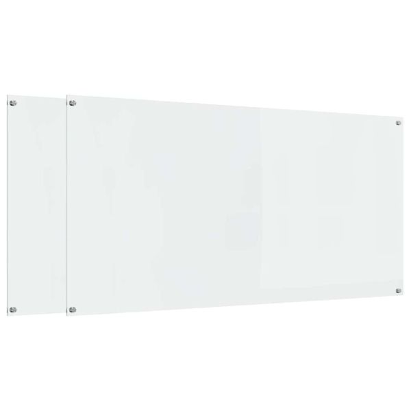 Кухненски гръб 2 pcs Прозрачен 120 x 60 cm закалено стъкло