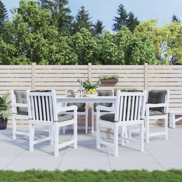 Възглавници за градински столове 6 бр сиви 100x50x7 см плат