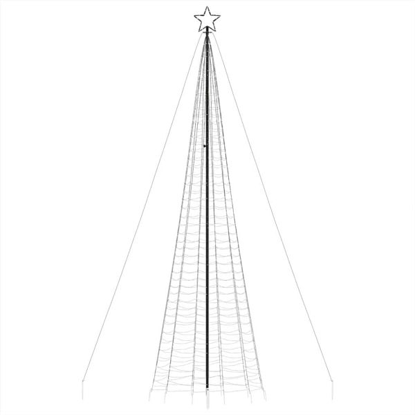 LED коледна елха с шипове 1534 светодиода синьо 500 см