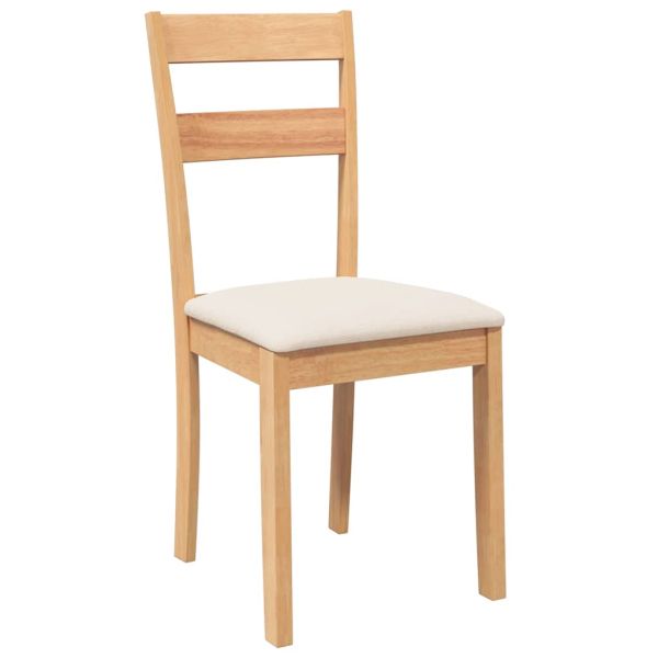 Трапезни столове с възглавници 2 бр Естествено масивно дърво