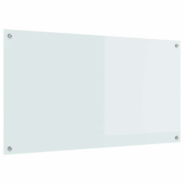 Кухненски гръб Бяло 110 x 60 cm закалено стъкло