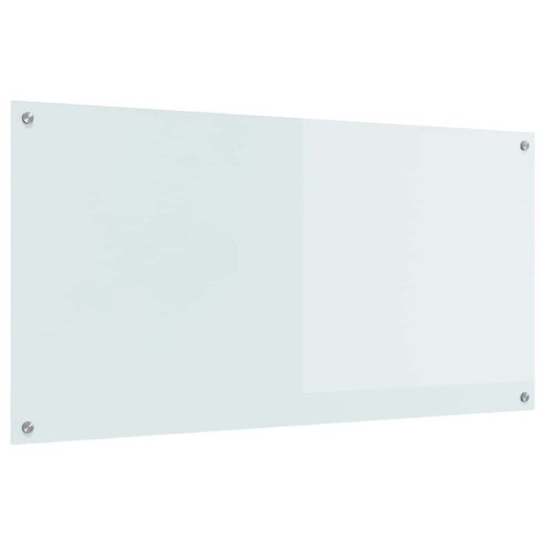 Кухненски гръб Бяло 120 x 60 cm закалено стъкло