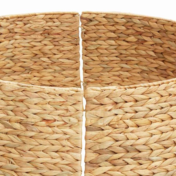 Коло за коледно дърво Кафяво 90 x 90 x 28 cm Воден хиацинт