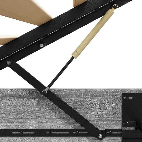 Отоманско легло със съхранение Сиво Сонома 80,5 x 200 см