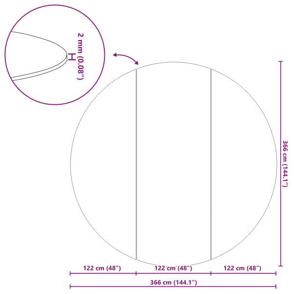 Покривало за дъното на басейна Черно Ø 366 cm Нетъкан текстил