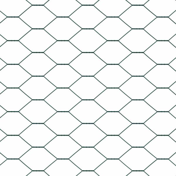 Шестоъгълна ограда Зелен 1,2 x 10 m ПВЦ