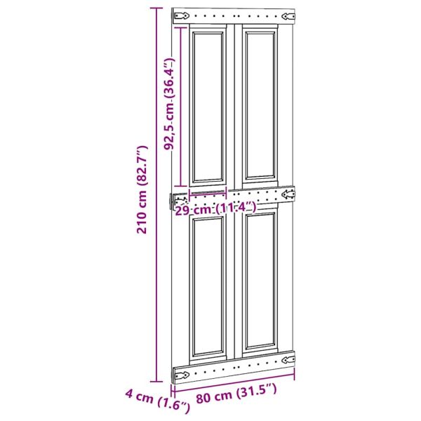 Врата Corona Бяло 80 x 210 cm Инженерно дърво