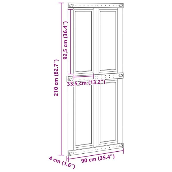 Врата Corona Бяло 90 x 210 cm Инженерно дърво