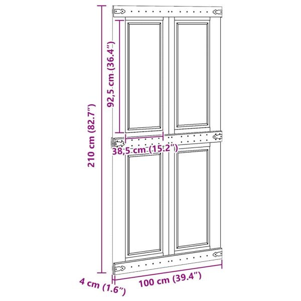 Врата Corona Бяло 100 x 210 cm Инженерно дърво