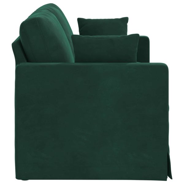 Диван Тъмен зелен 158 x 78 x 80 см Кадифе