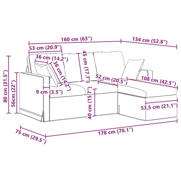 Диван Тъмен зелен 198 x 134 x 80 см Кадифе