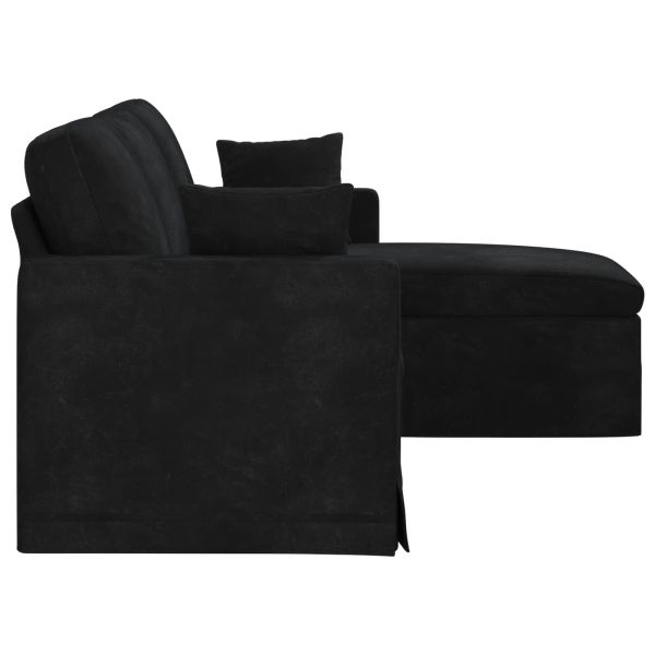 Диван Черно 198 x 134 x 80 см Кадифе