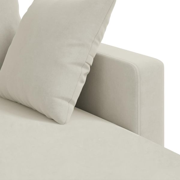 Диван Крем 198 x 134 x 80 см Кадифе