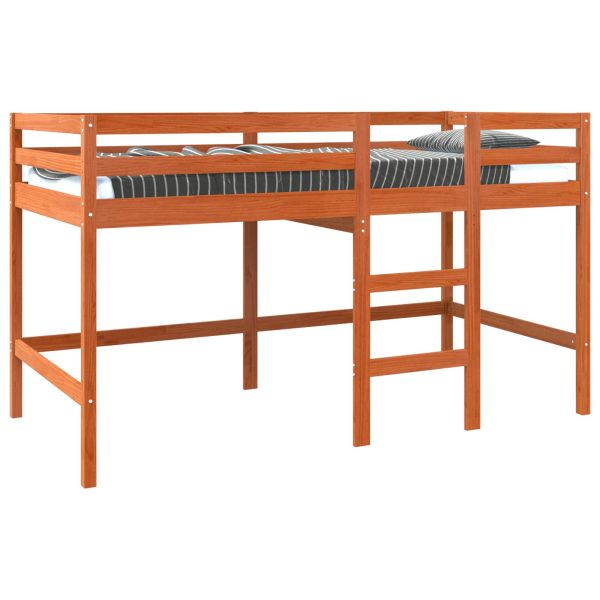 Легло на мансарда Кафяво с восъчно покритие 90 x 190 cm