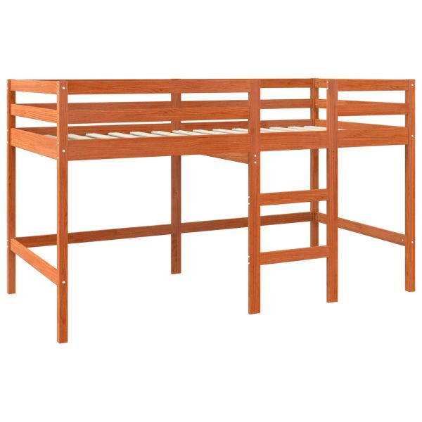 Легло на мансарда Кафяво с восъчно покритие 90 x 190 cm