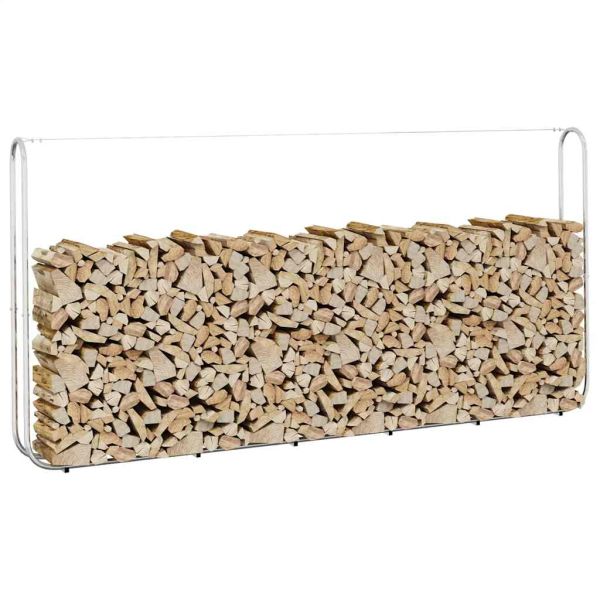 Стойка за дърва за огрев 300x25x150 cm Поцинкована стомана