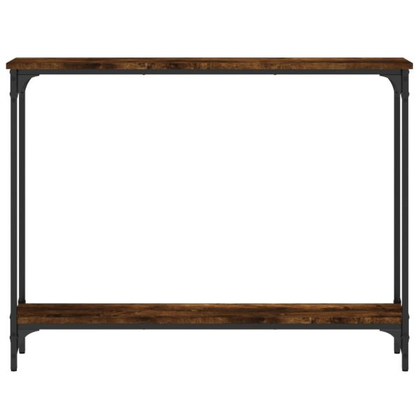 Конзолна маса, опушен дъб, 100x22,5x75 см, инженерно дърво