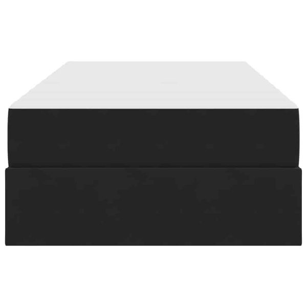 Легло с място за съхранение и матрак Черно 90 x 190 cm Кадифе