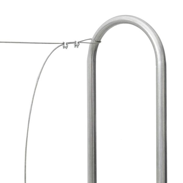 Стойка за дърва за огрев 150x25x150 cm Поцинкована стомана