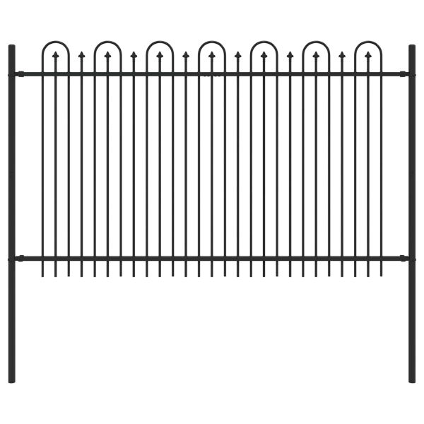 Аркова ограда с колче Черно 200 x 130 см