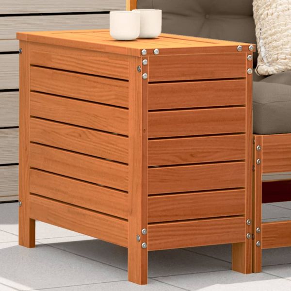 Градинска табуретка, восъчнокафява, 62x31,5x52 см, бор масив