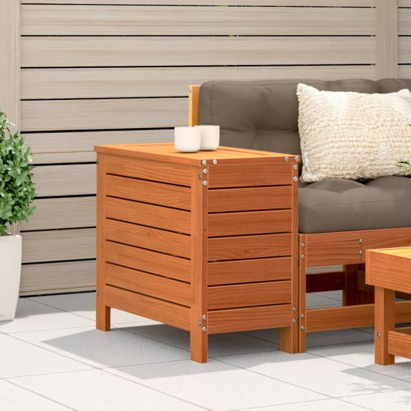 Градинска табуретка, восъчнокафява, 62x31,5x52 см, бор масив