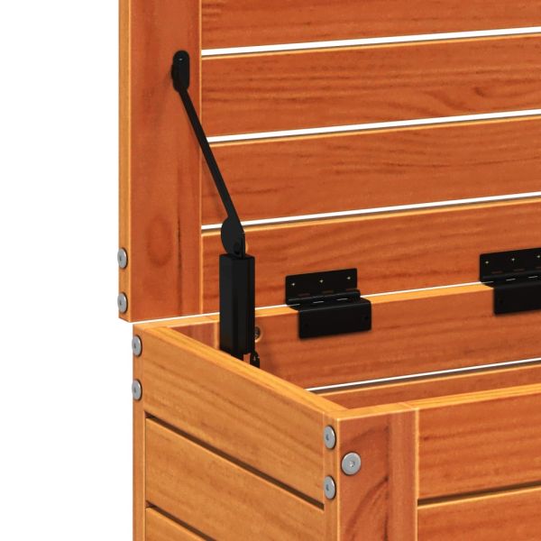 Градинска табуретка, восъчнокафява, 62x31,5x52 см, бор масив