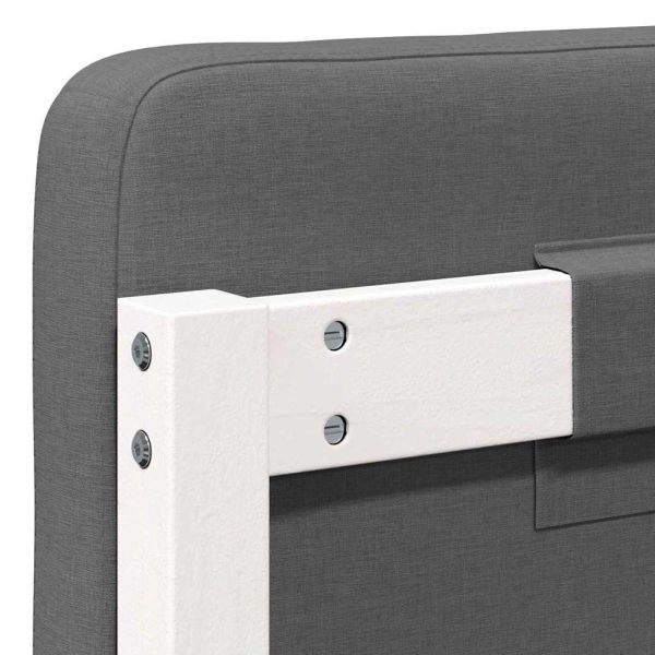 Тапицирана табла Бяло и светло сиво 75 cm Солидно борово дърво