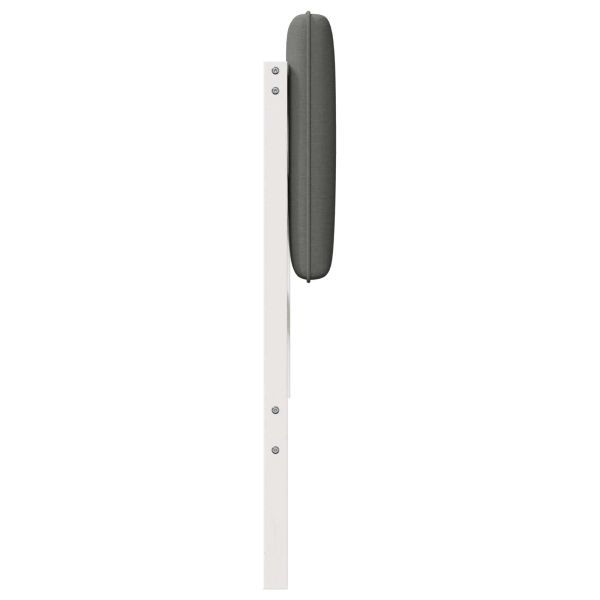 Тапицирана табла Бяло и светло сиво 160 cm Солидно борово дърво