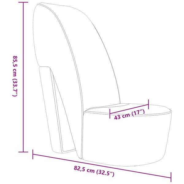 Стол във форма на обувка на висок ток, розов, изкуствена кожа