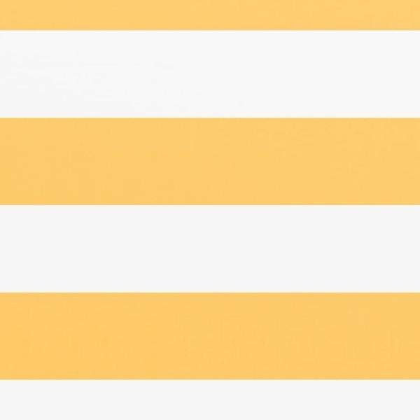 Балконски параван, бяло и жълто, 75x500 см, оксфорд плат