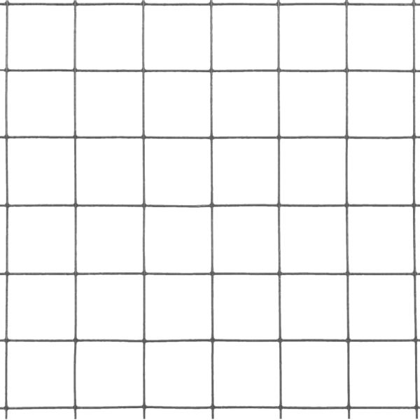 Кокошкарска мрежа, стомана с PVC покритие, 25х1 м, сива